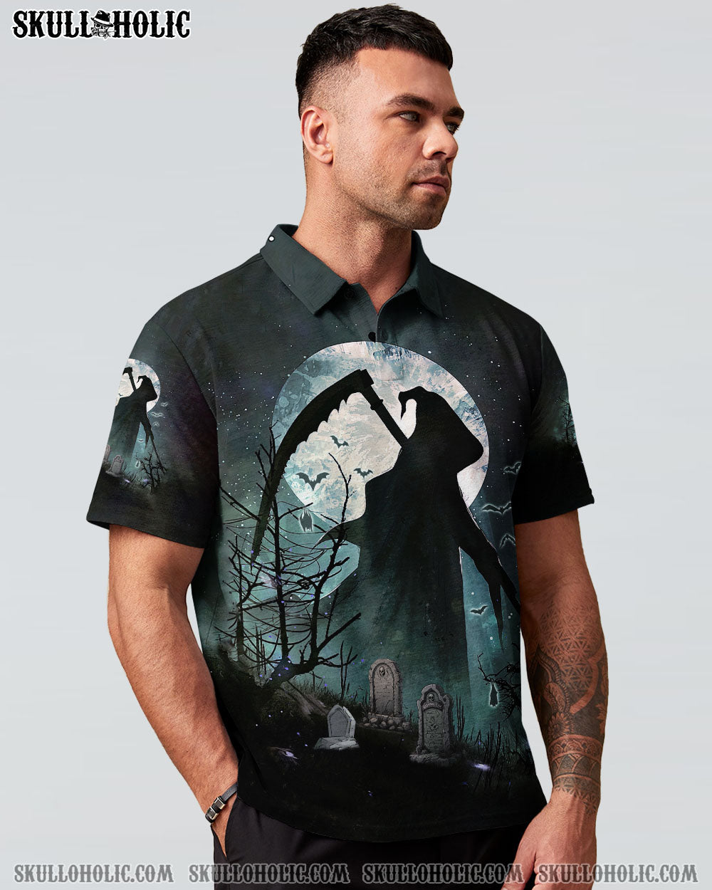 OF COURSE I'M GOING TO HELL HALLOWEEN REAPER ALL OVER PRINT - TLNT0509231