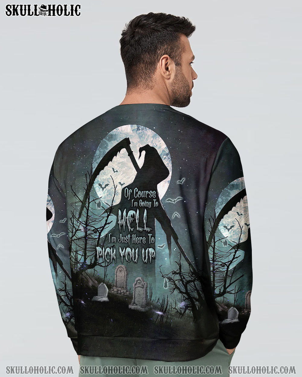 OF COURSE I'M GOING TO HELL HALLOWEEN REAPER ALL OVER PRINT - TLNT0509231