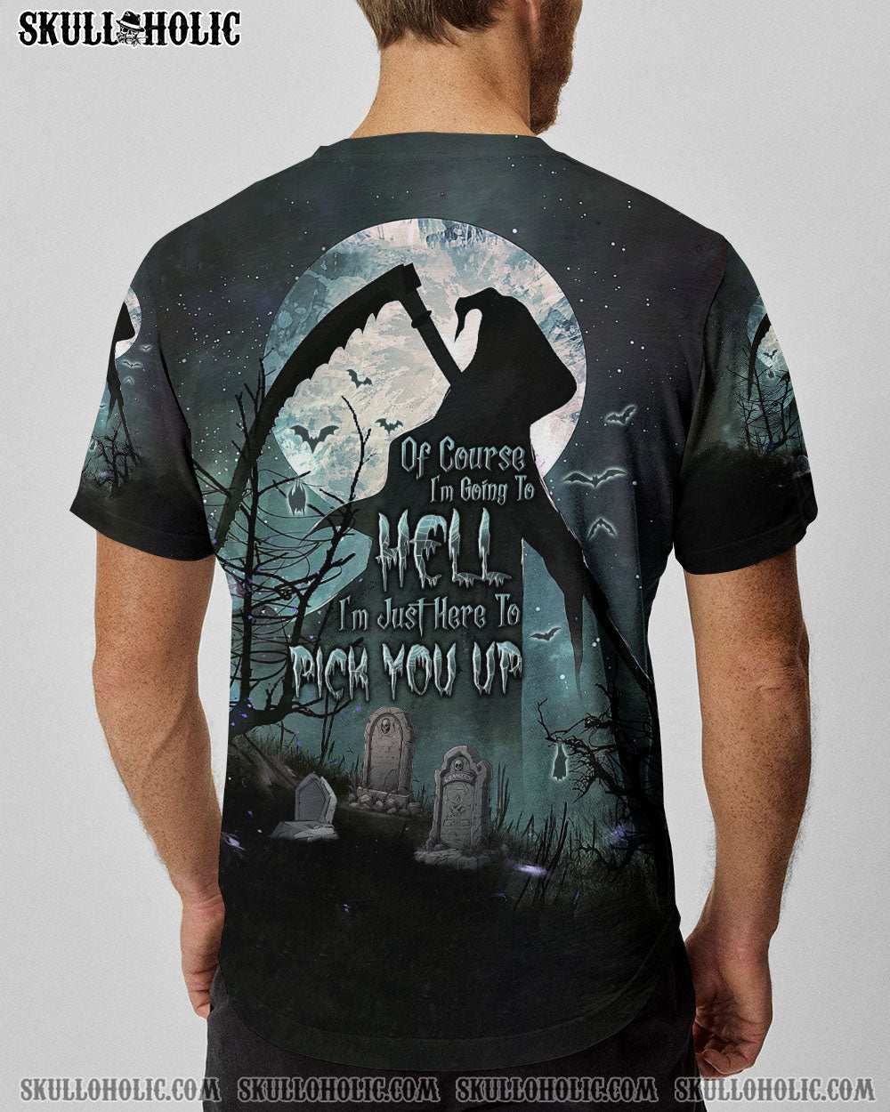 OF COURSE I'M GOING TO HELL HALLOWEEN REAPER ALL OVER PRINT - TLNT0509231