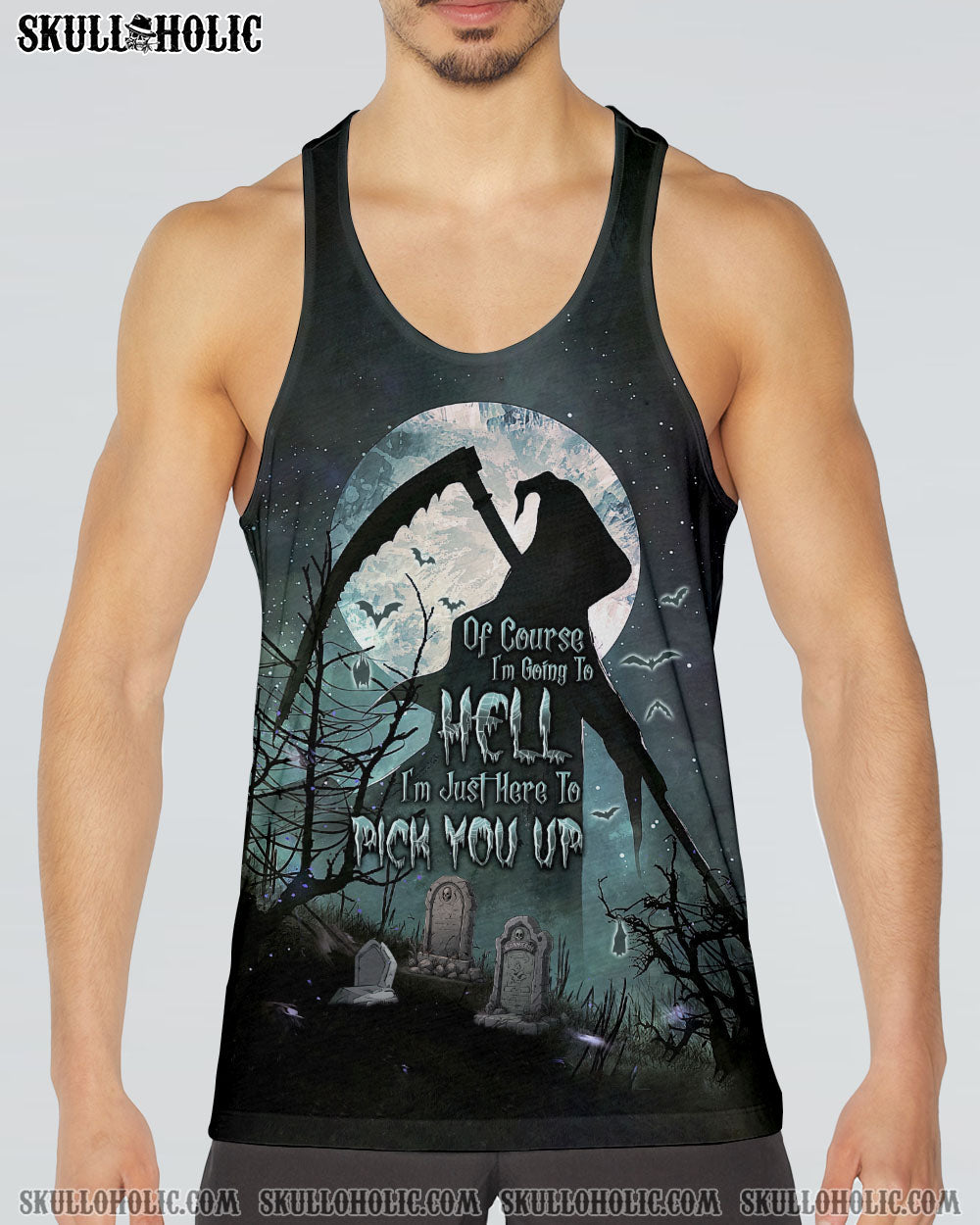 OF COURSE I'M GOING TO HELL HALLOWEEN REAPER ALL OVER PRINT - TLNT0509231