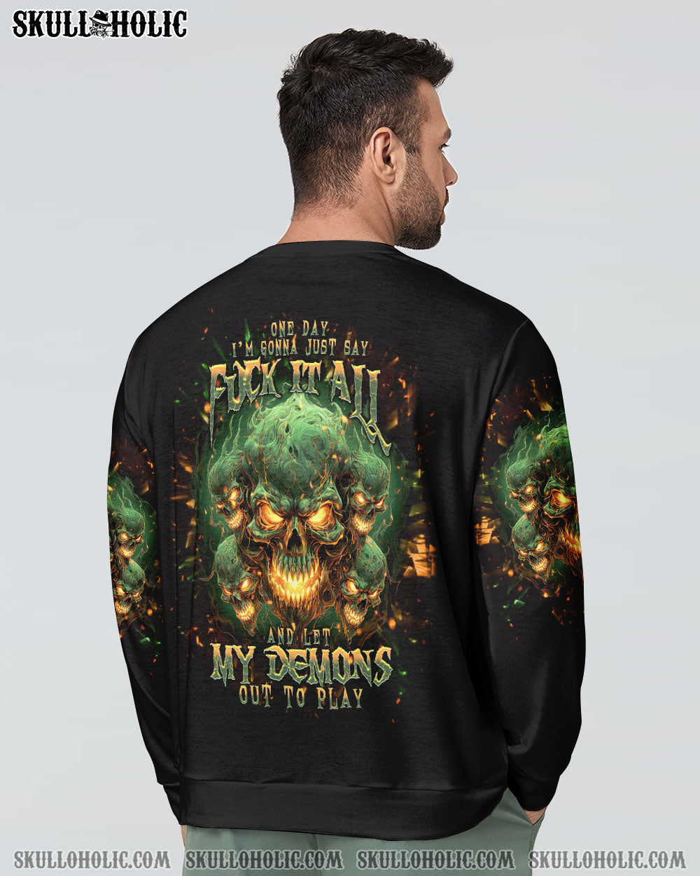 ONE DAY I'M GONNA JUST SAY SKULL ALL OVER PRINT - TLNT0603243
