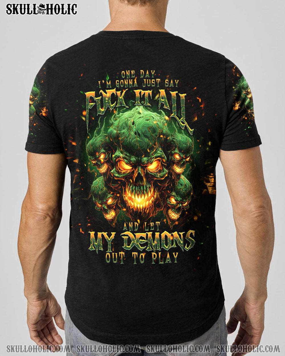 ONE DAY I'M GONNA JUST SAY SKULL ALL OVER PRINT - TLNT0603243