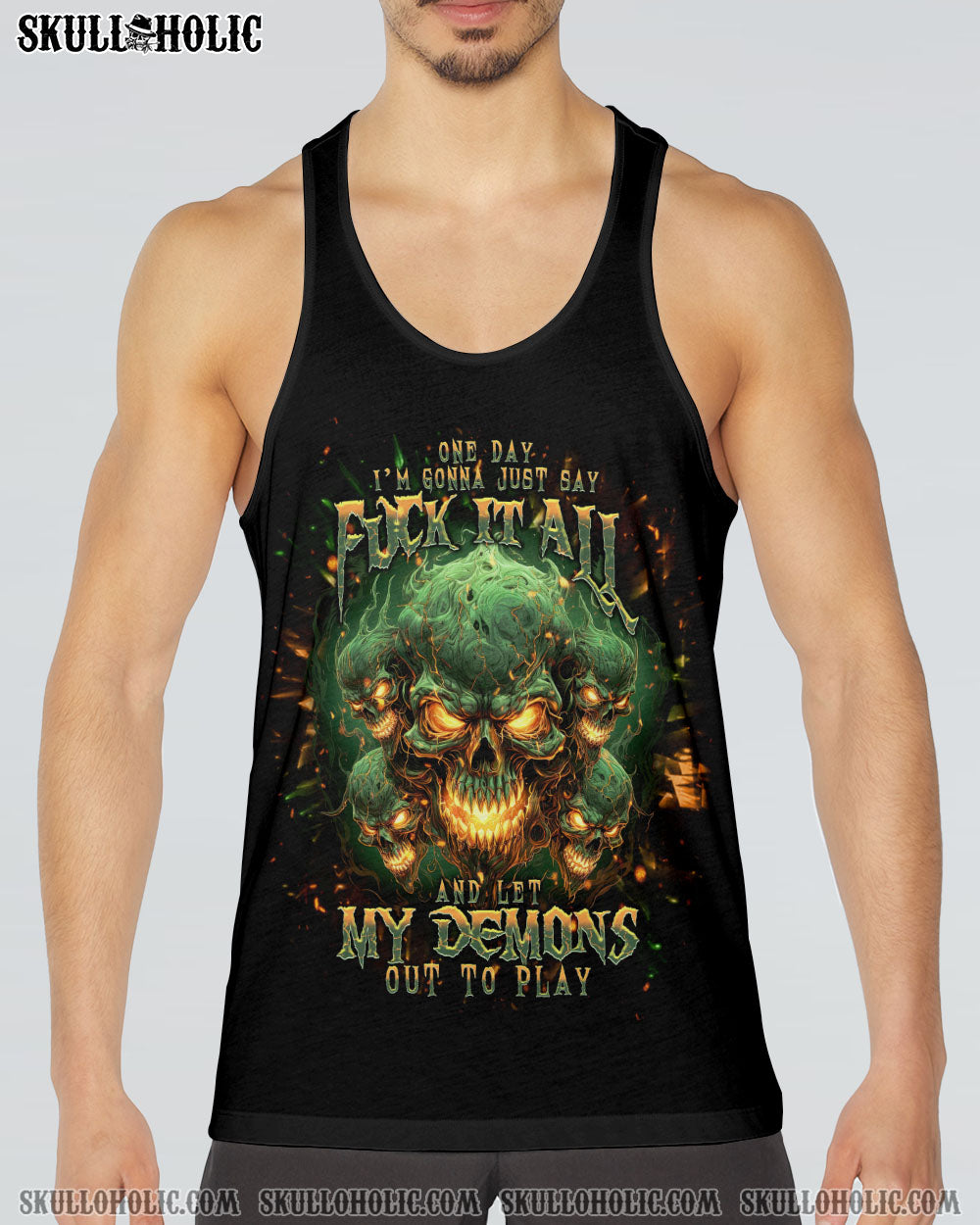 ONE DAY I'M GONNA JUST SAY SKULL ALL OVER PRINT - TLNT0603243