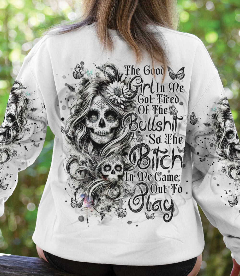 THE GOOD GIRL IN ME GOT TIRED SKULL ALL OVER PRINT  - TLNT0603255