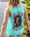 DON'T TRY TO FIGURE ME OUT SKULL HALF LADY ALL OVER PRINT  - TLNT0705251