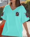 DON'T TRY TO FIGURE ME OUT SKULL HALF LADY ALL OVER PRINT  - TLNT0705251