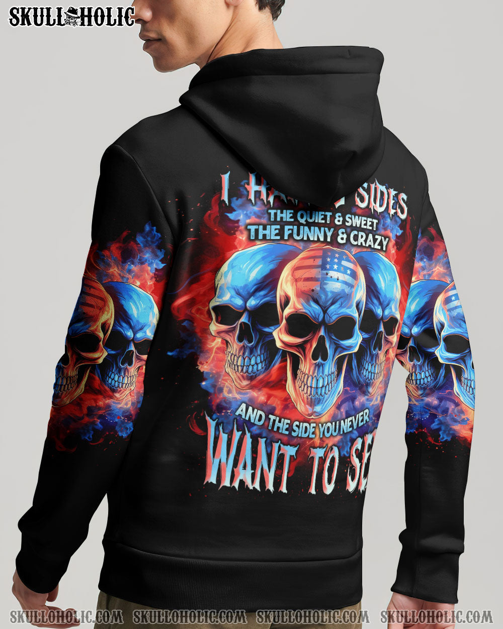 I HAVE 3 SIDES 3 SKULLS FLAG ALL OVER PRINT - TLNT0906234