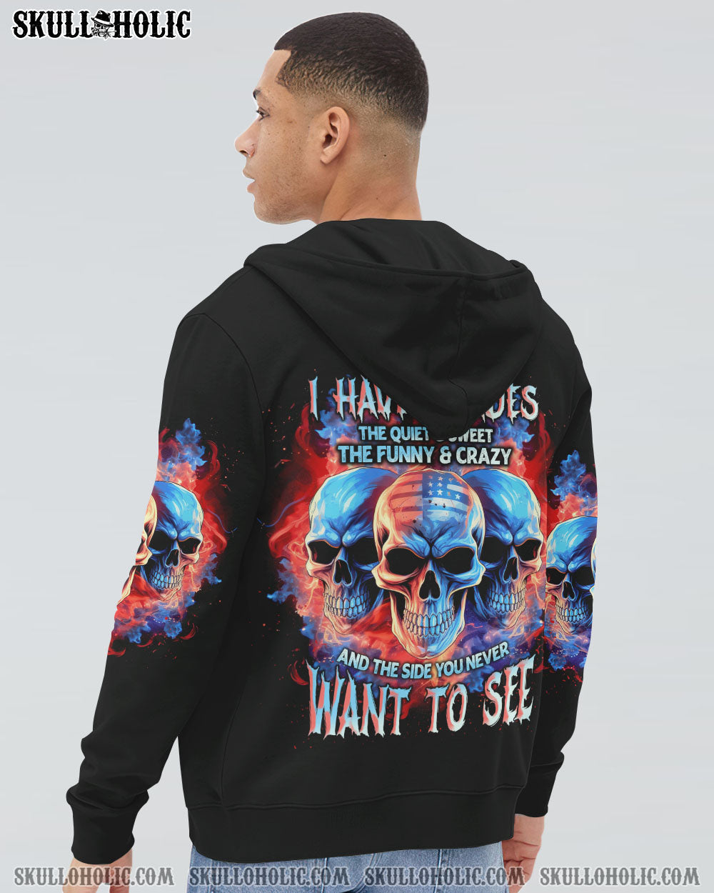 I HAVE 3 SIDES 3 SKULLS FLAG ALL OVER PRINT - TLNT0906234