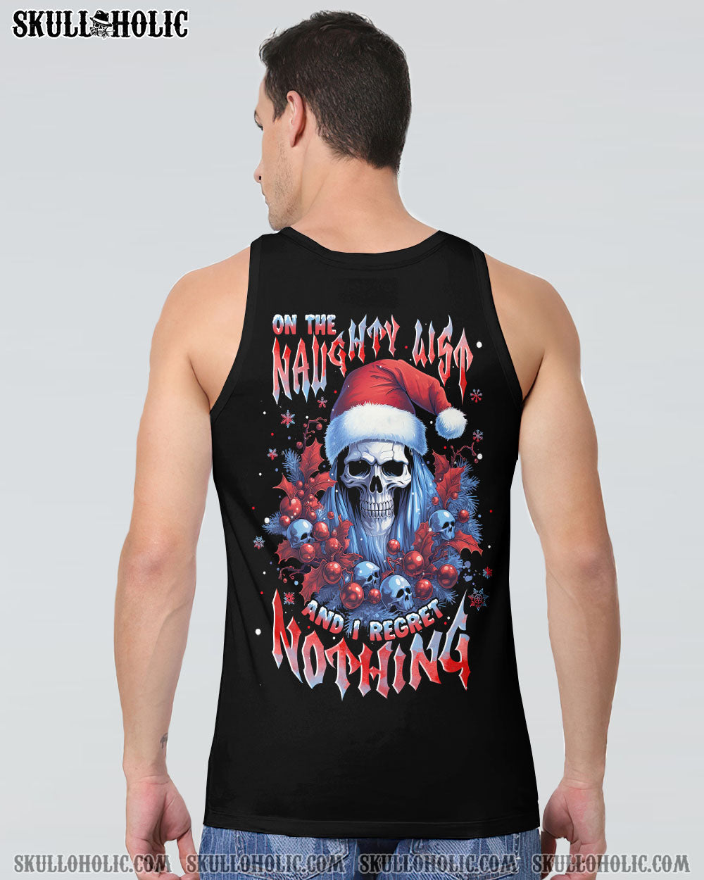 ON THE NAUGHTY LIST SKULL CHRISTMAS ALL OVER PRINT - TLNT1010232