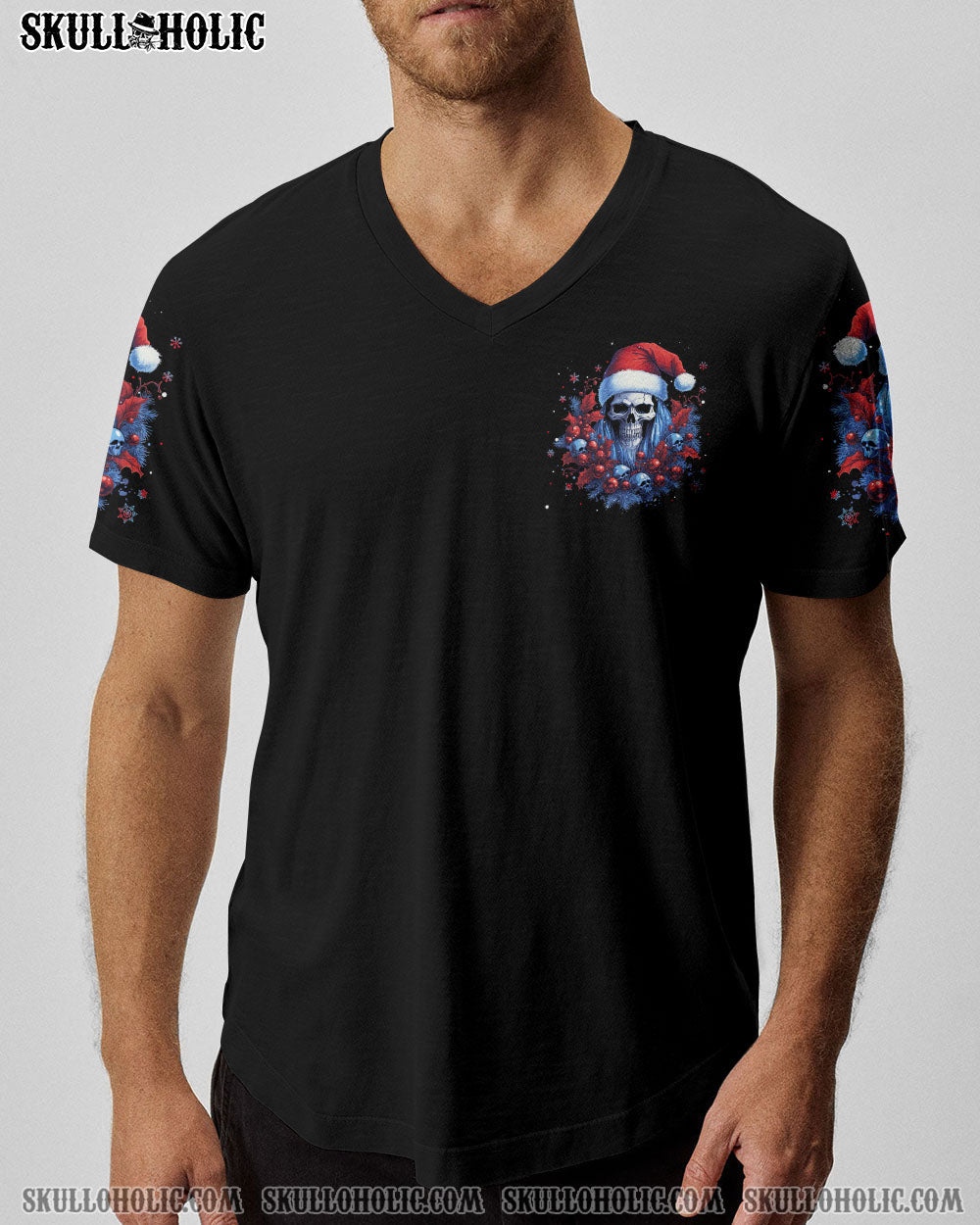 ON THE NAUGHTY LIST SKULL CHRISTMAS ALL OVER PRINT - TLNT1010232