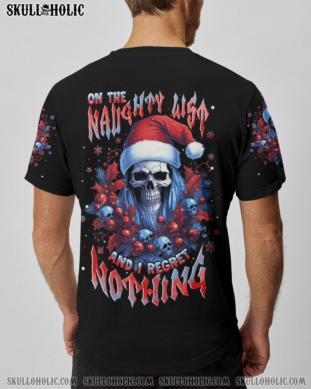ON THE NAUGHTY LIST SKULL CHRISTMAS ALL OVER PRINT - TLNT1010232