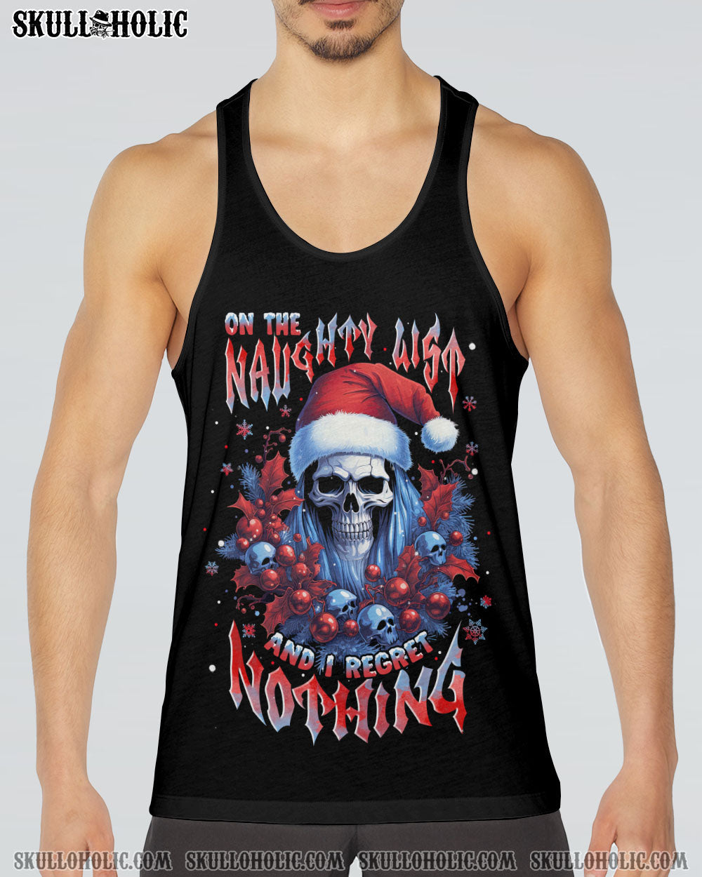 ON THE NAUGHTY LIST SKULL CHRISTMAS ALL OVER PRINT - TLNT1010232