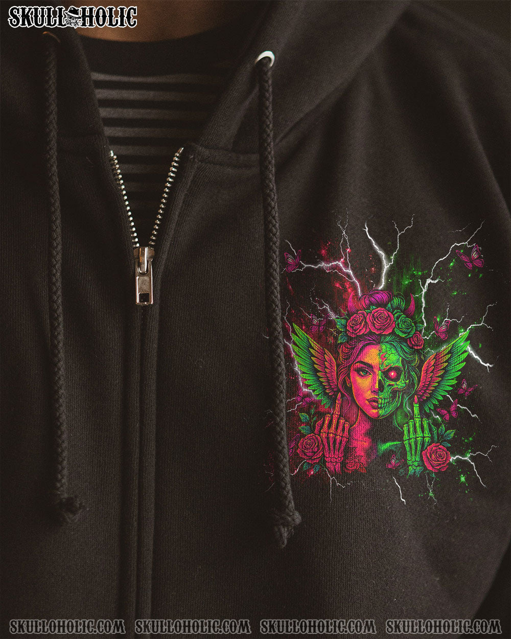THE GOOD GIRL IN ME GOT TIRED SKULL HALF FACE ALL OVER PRINT - TLNT1104253