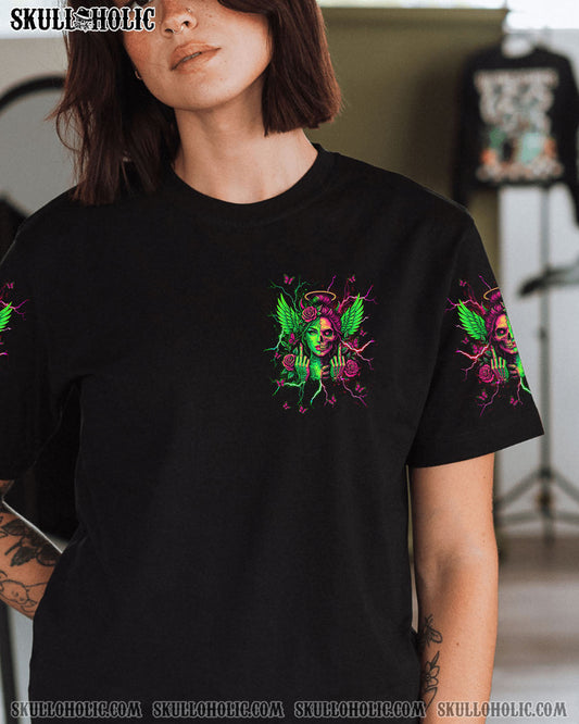 HOW HEARTLESS I CAN BE SKULL HALF LADY ALL OVER PRINT - TLNT1504251