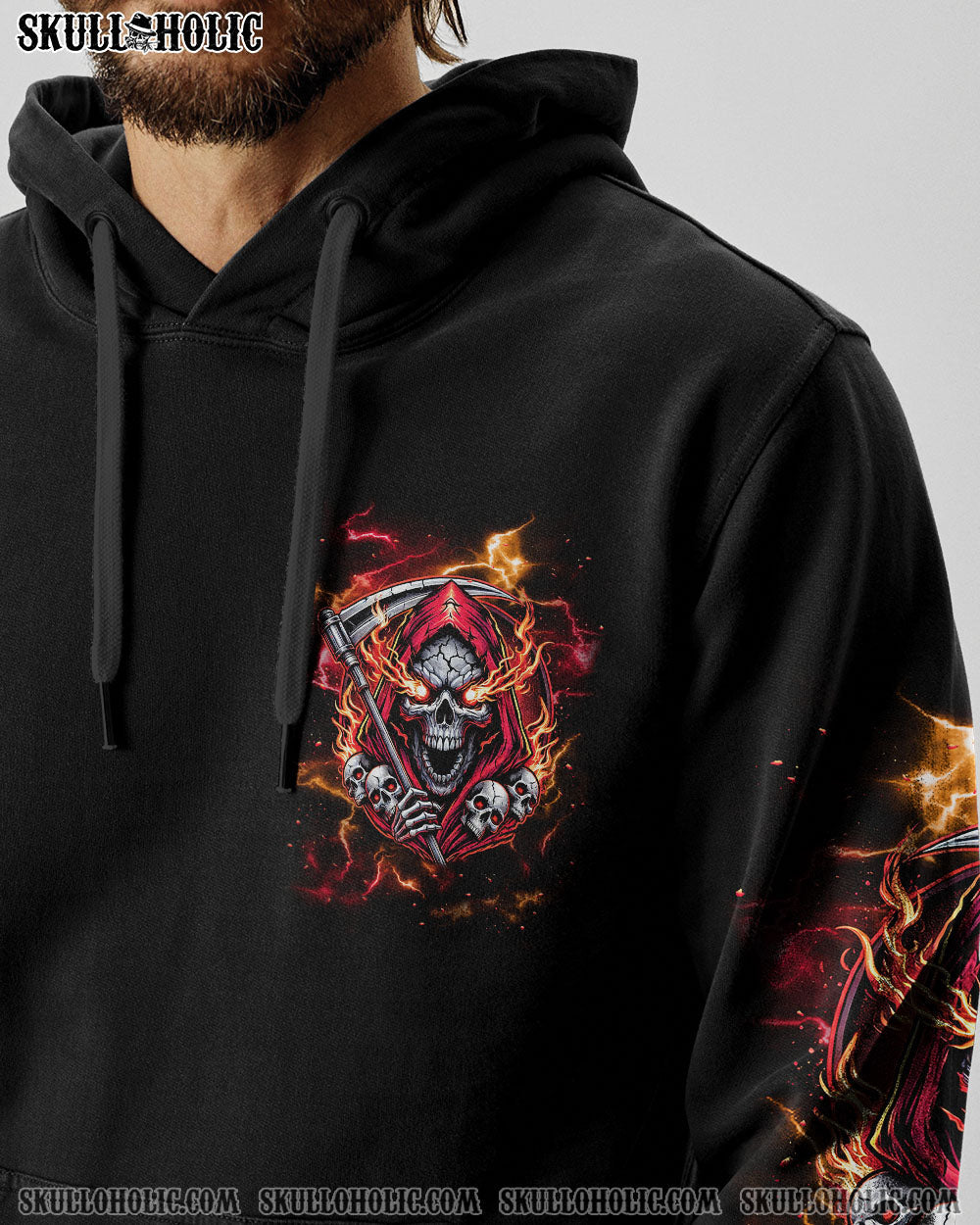 I DON'T NEED A MIDDLE FINGER SKULL REAPER TIE DYE  ALL OVER PRINT - TLNT1611241