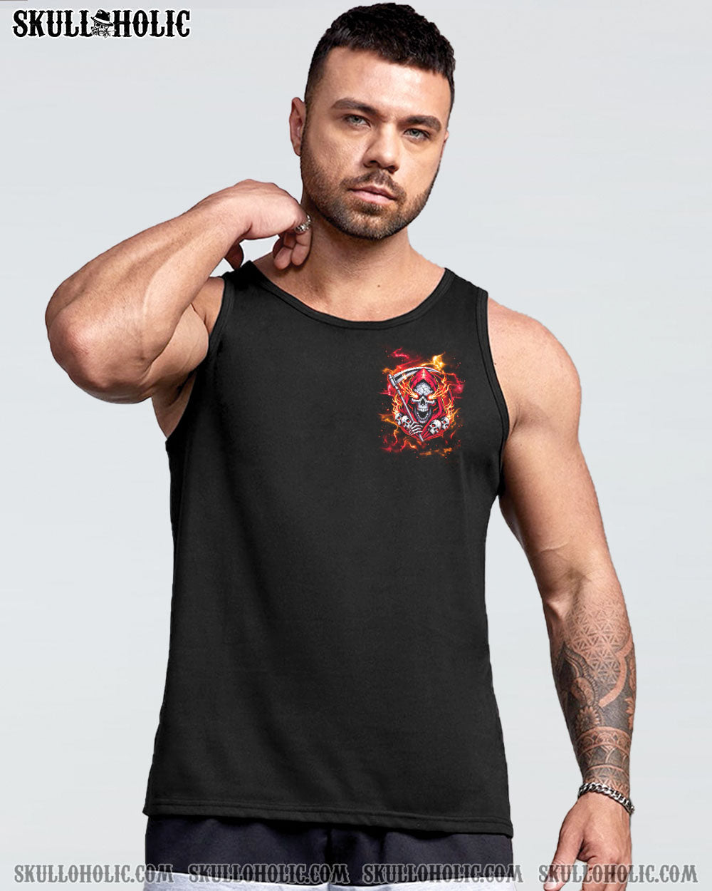 I DON'T NEED A MIDDLE FINGER SKULL REAPER TIE DYE  ALL OVER PRINT - TLNT1611241