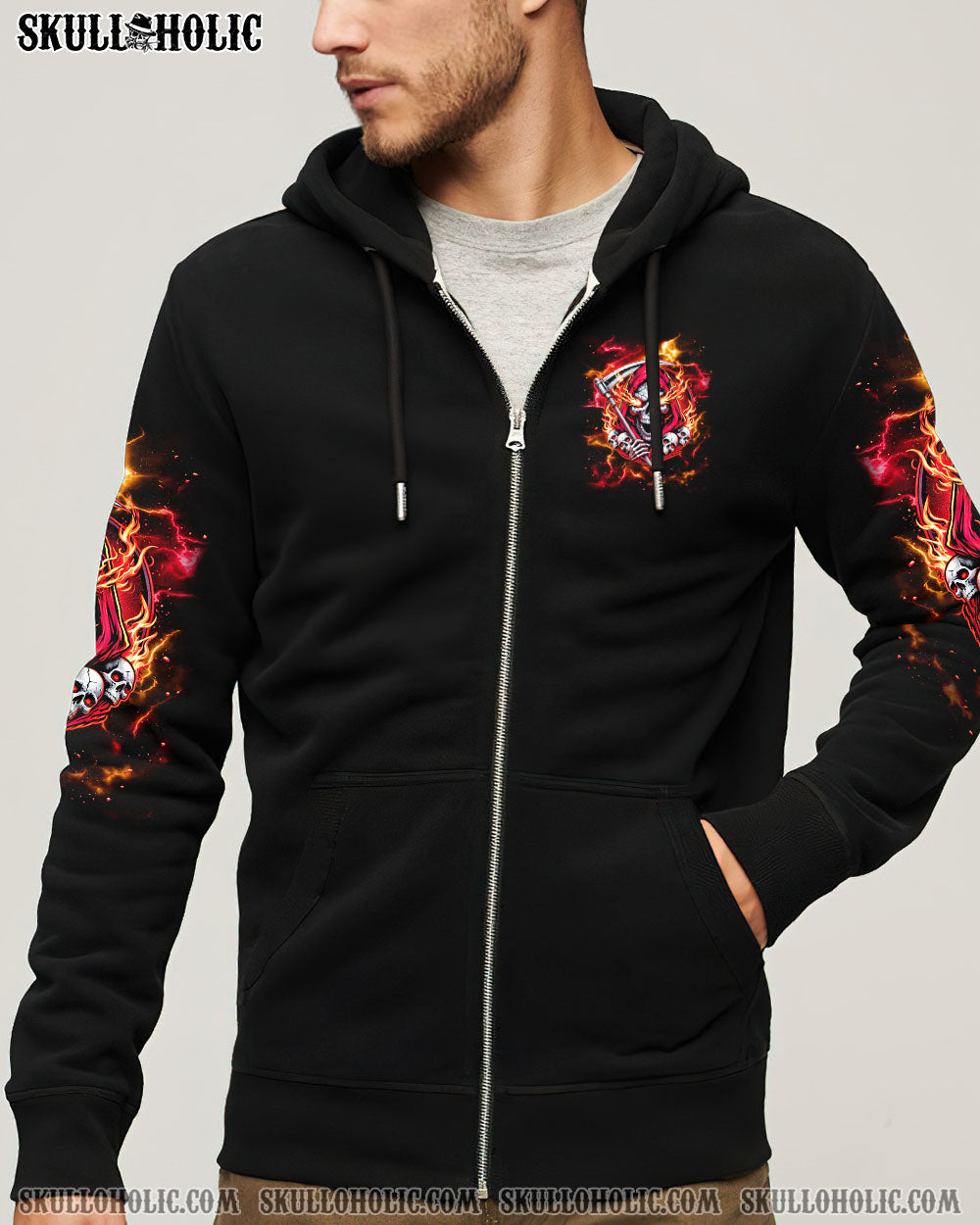 I DON'T NEED A MIDDLE FINGER SKULL REAPER TIE DYE  ALL OVER PRINT - TLNT1611241