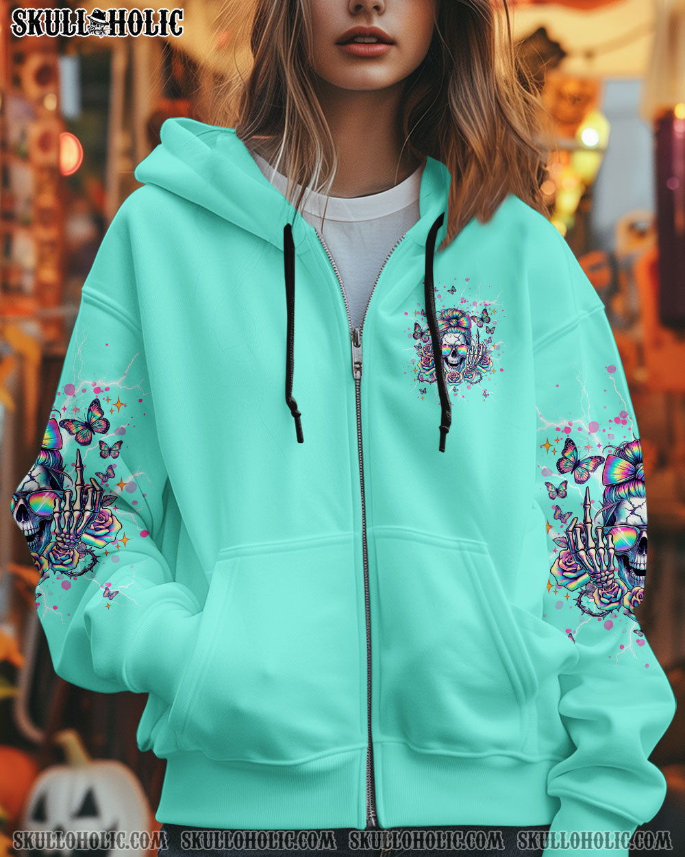 OH I PISS YOU OFF SKULL MESSY BUN ALL OVER PRINT - TLNT1704251