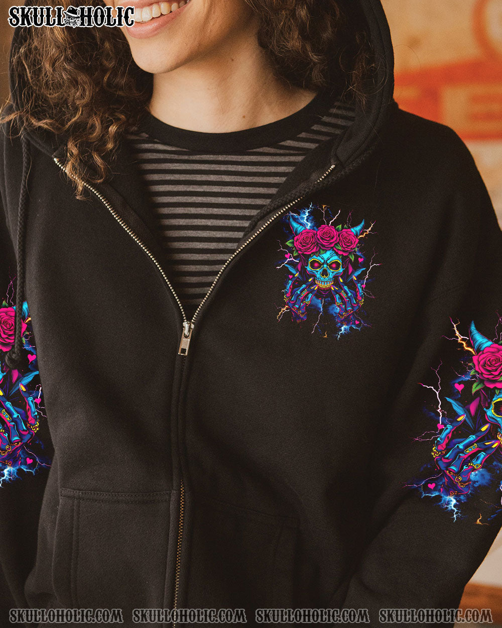 LOVE ME LIKE MY DEMONS DO SKULL ALL OVER PRINT  - TLNT1804255