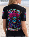 LOVE ME LIKE MY DEMONS DO SKULL ALL OVER PRINT  - TLNT1804255