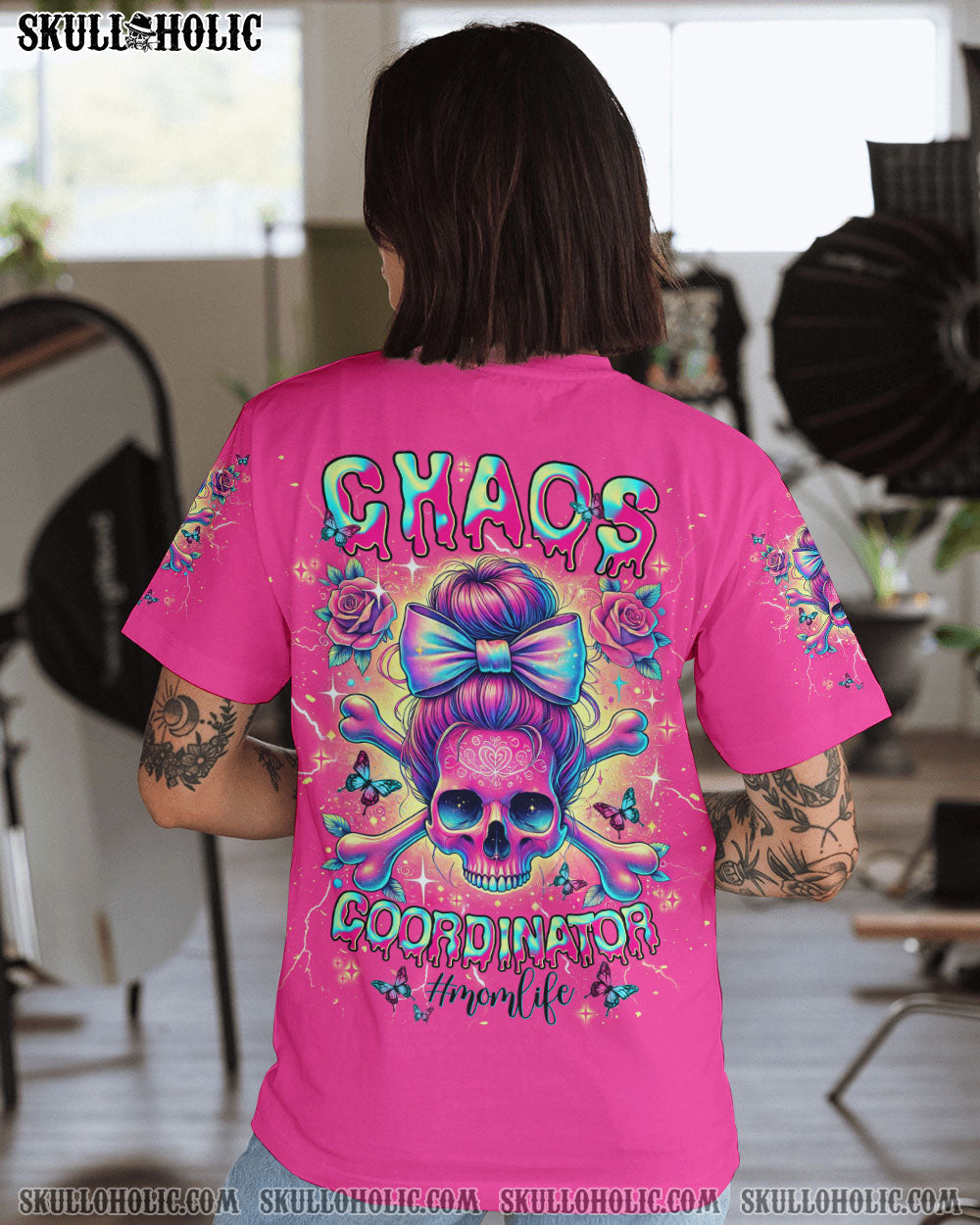CHAOS COORDINATOR MESSY BUN ALL OVER PRINT - TLNT2003254
