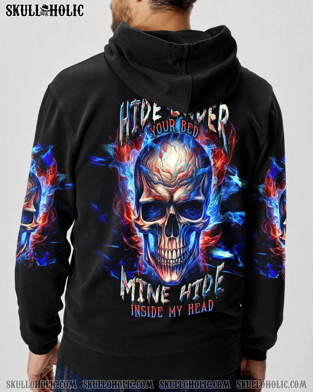 YOUR DEMONS HIDE UNDER YOUR BED SKULL ALL OVER PRINT - TLNT2007231