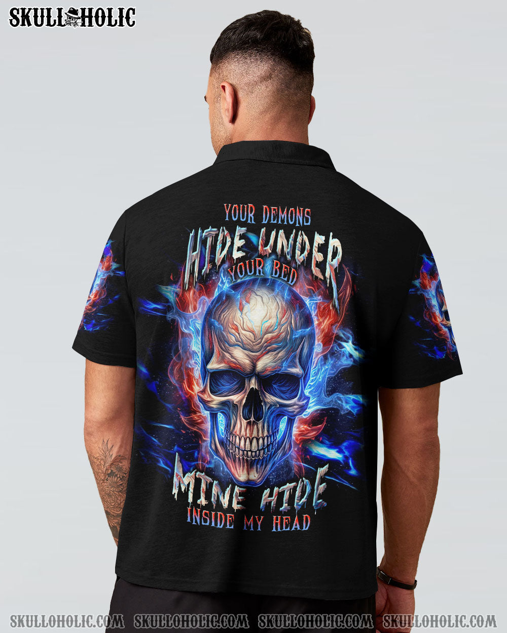 YOUR DEMONS HIDE UNDER YOUR BED SKULL ALL OVER PRINT - TLNT2007231