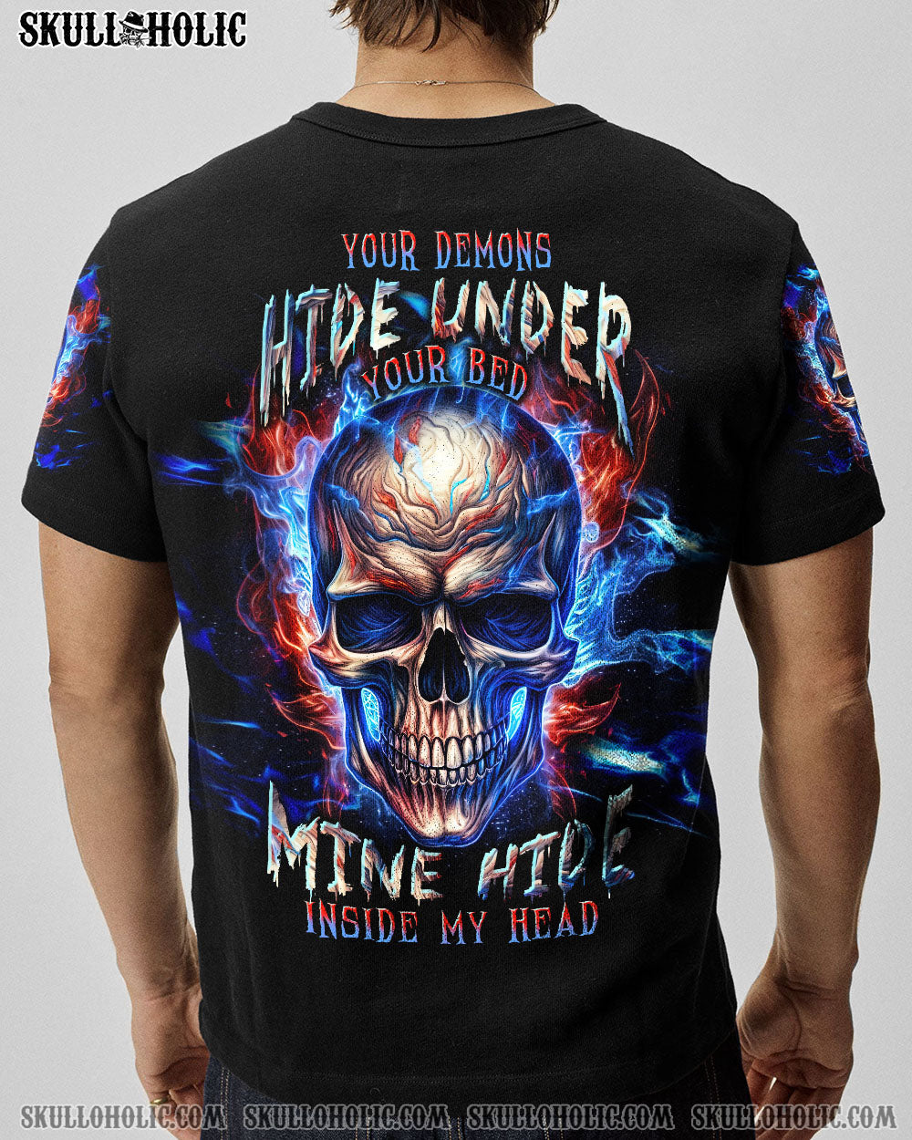 YOUR DEMONS HIDE UNDER YOUR BED SKULL ALL OVER PRINT - TLNT2007231