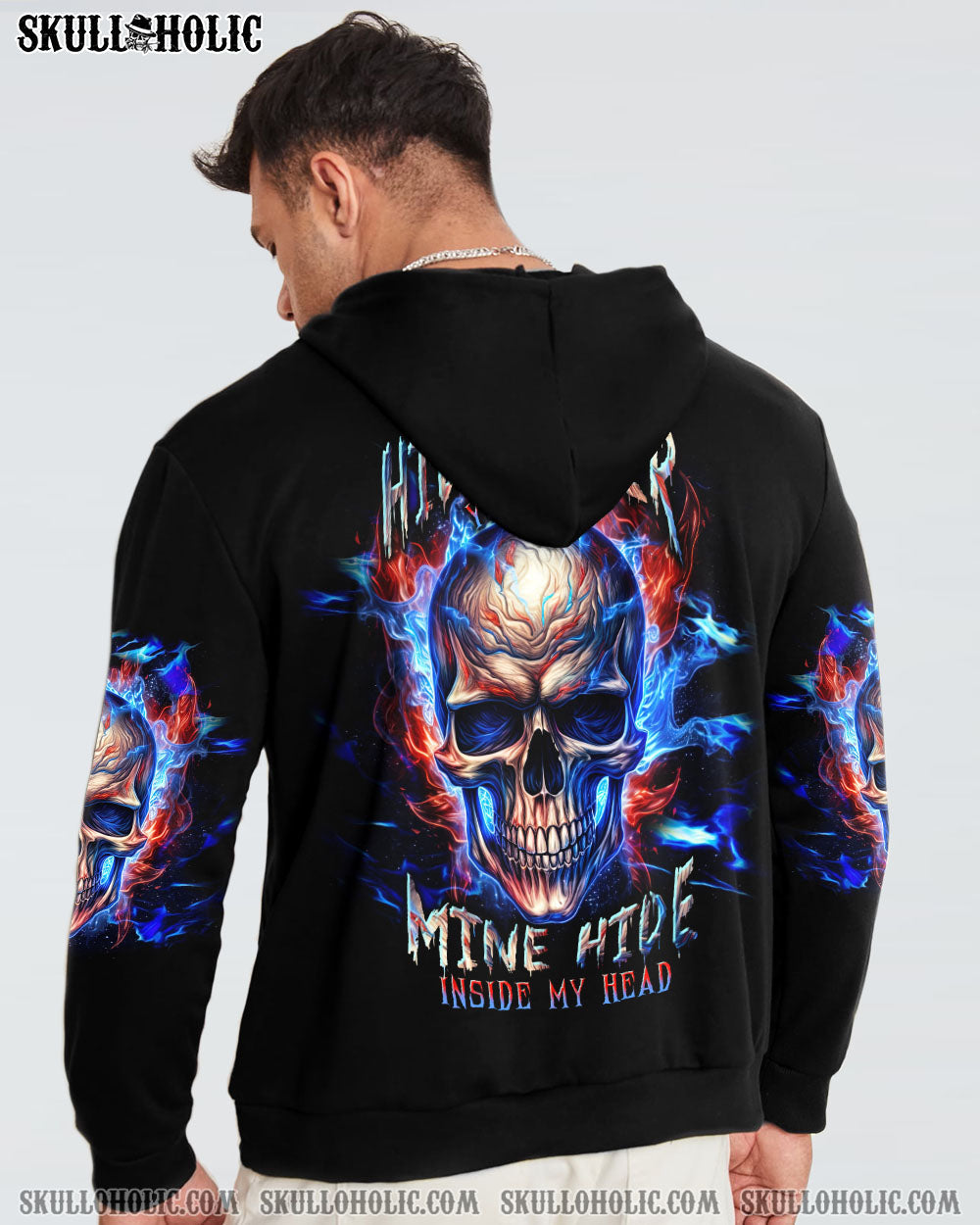 YOUR DEMONS HIDE UNDER YOUR BED SKULL ALL OVER PRINT - TLNT2007231