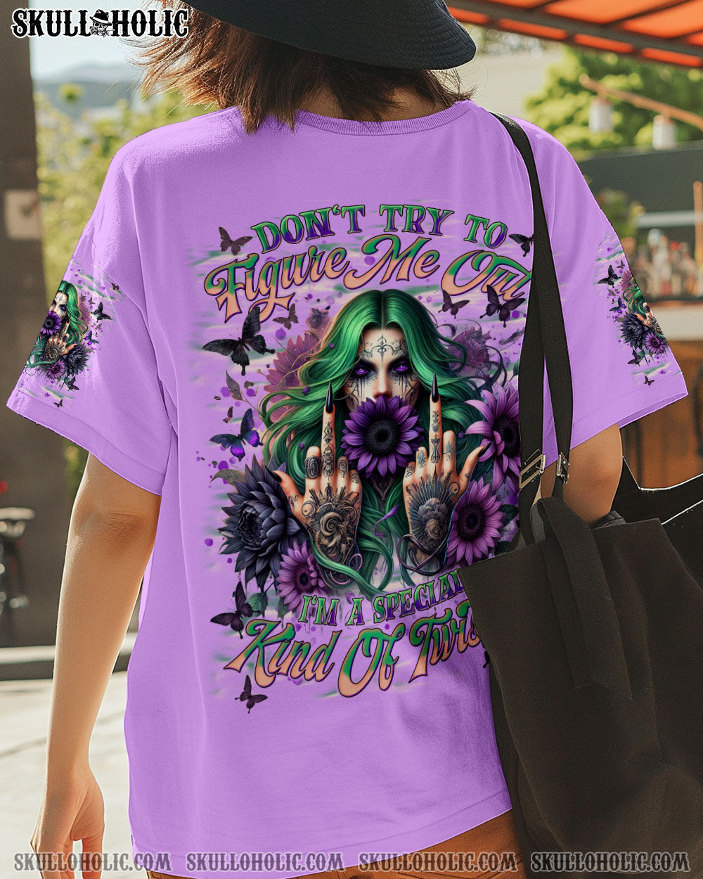 DON'T TRY TO FIGURE ME OUT SKULL LADY ALL OVER PRINT   - TLNT2103254