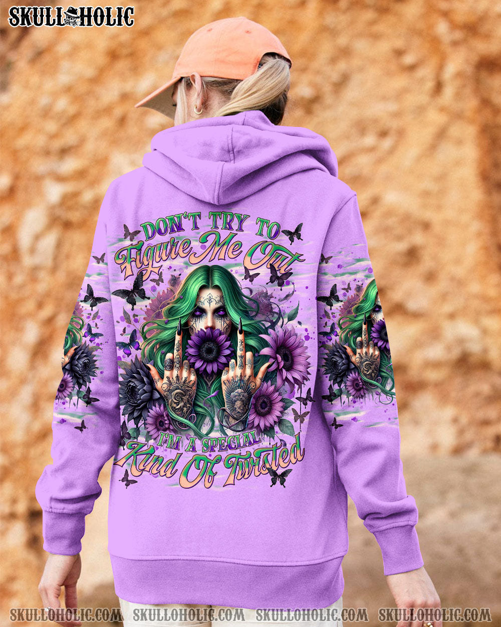 DON'T TRY TO FIGURE ME OUT SKULL LADY ALL OVER PRINT   - TLNT2103254