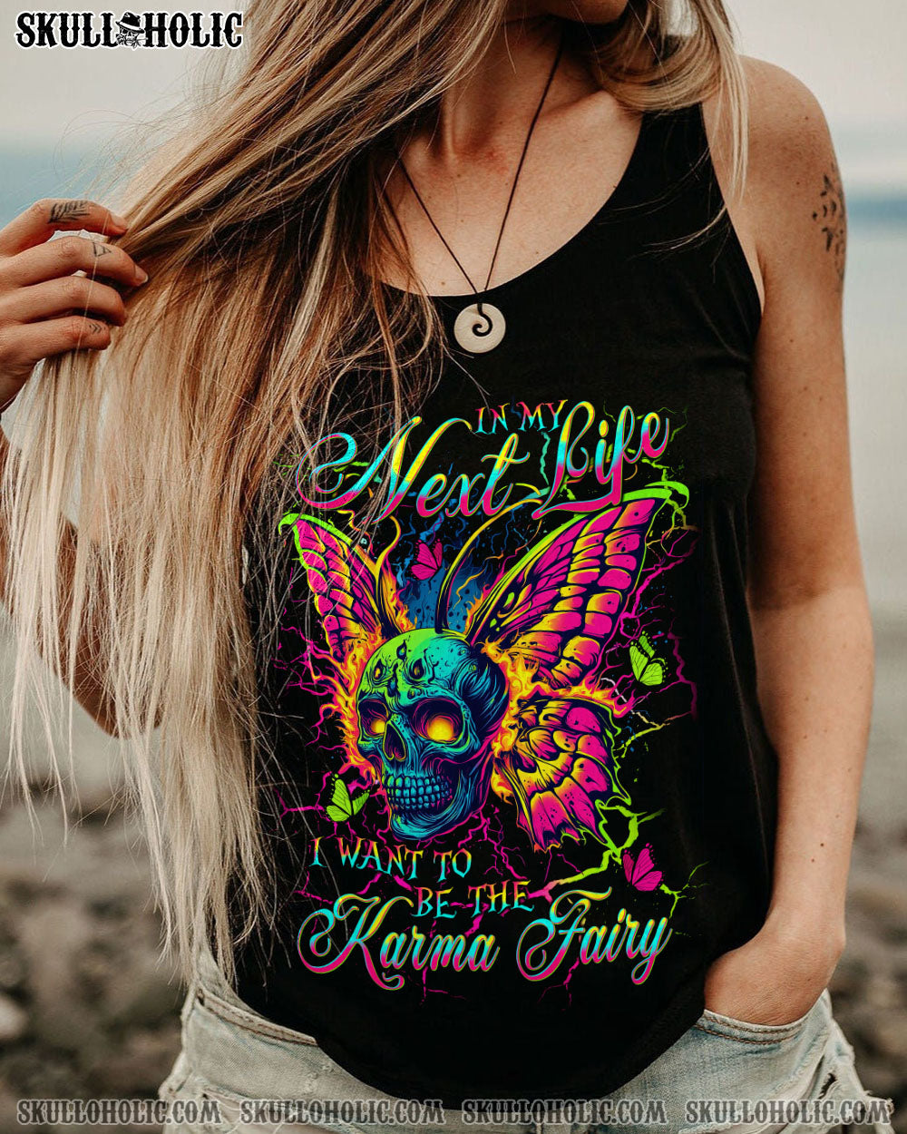 KARMA FAIRY SKULL BUTTERFLY ALL OVER PRINT - TLNT2304254