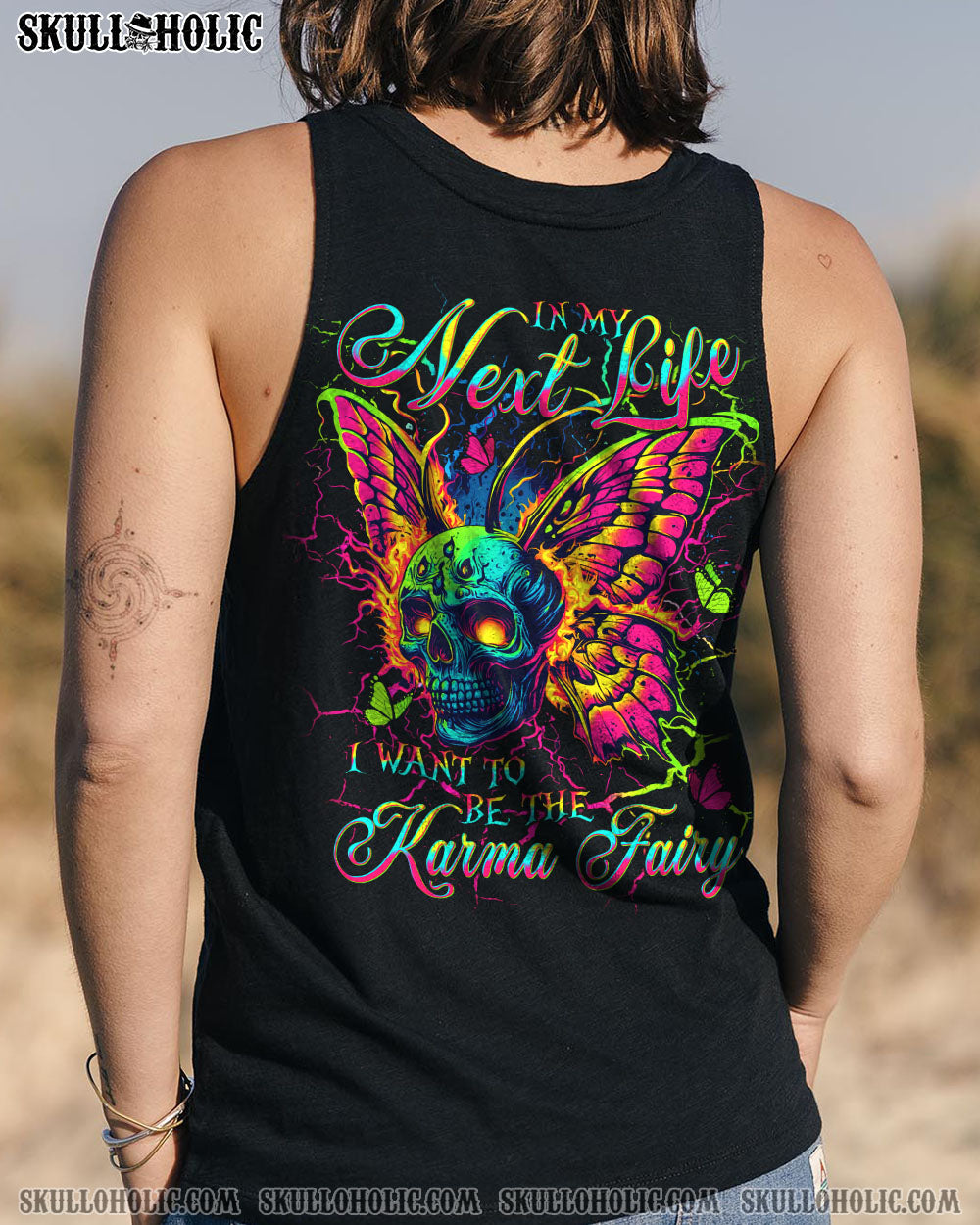 KARMA FAIRY SKULL BUTTERFLY ALL OVER PRINT - TLNT2304254