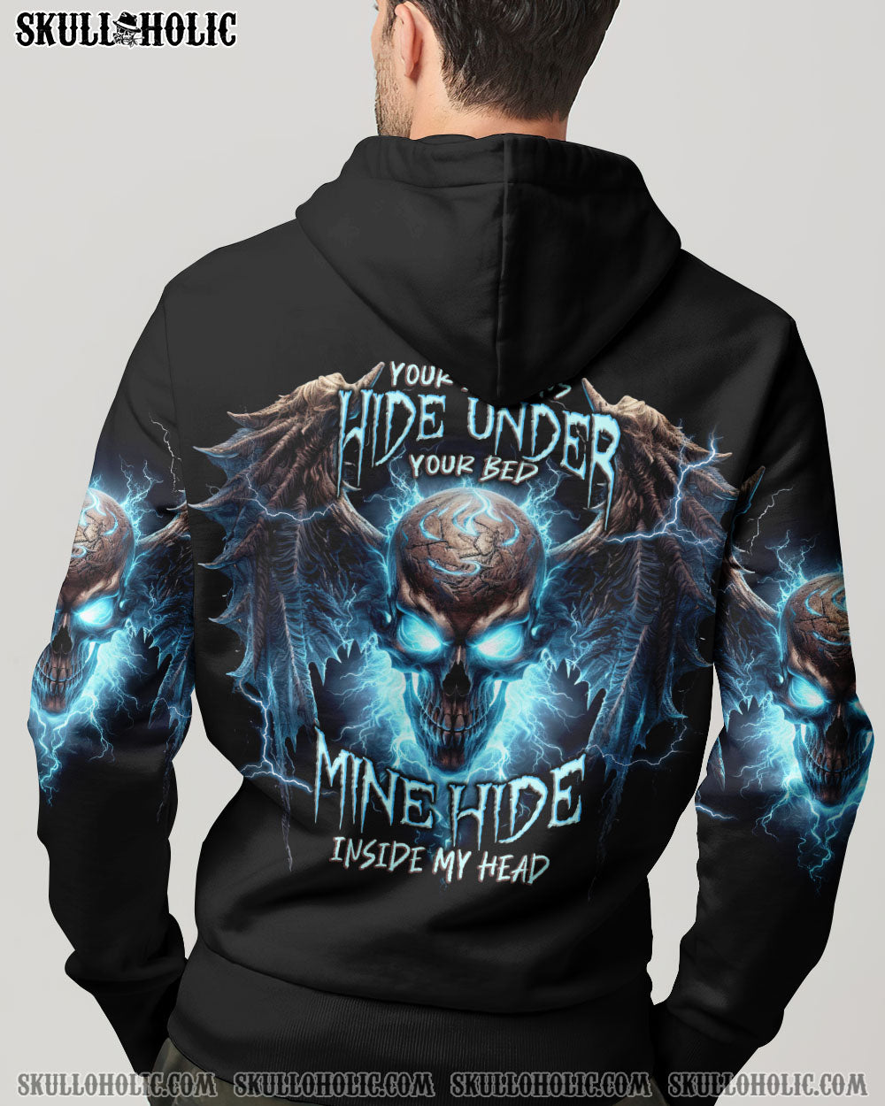 YOUR DEMONS HIDE UNDER YOUR BED SKULL WINGS ALL OVER PRINT - TLNT2305232