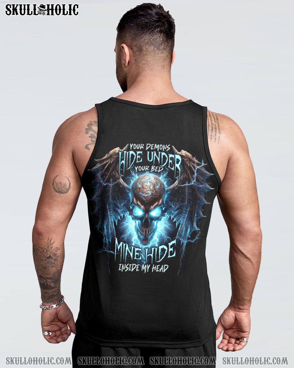 YOUR DEMONS HIDE UNDER YOUR BED SKULL WINGS ALL OVER PRINT - TLNT2305232