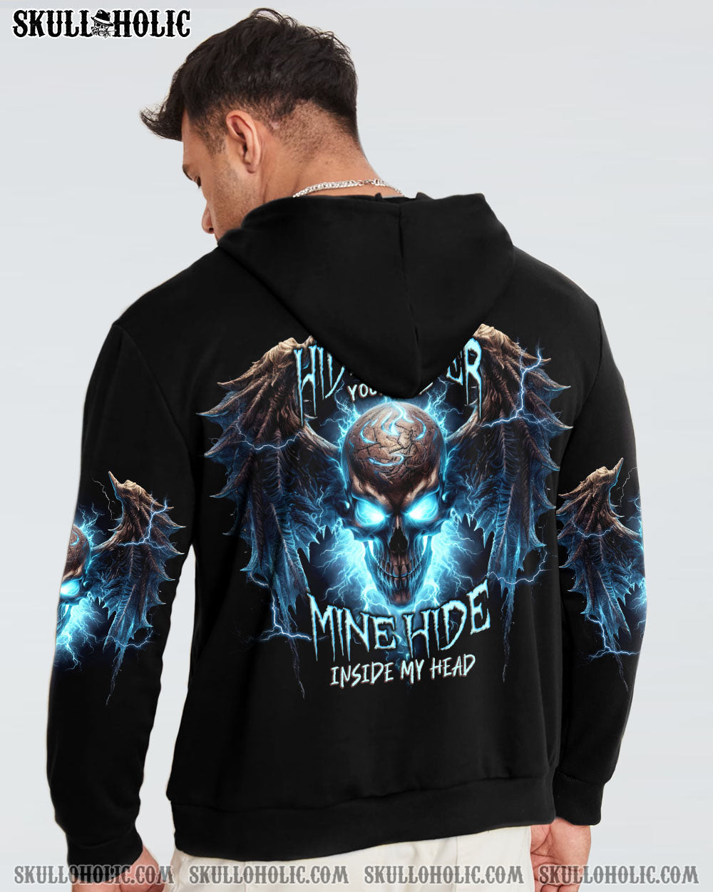 YOUR DEMONS HIDE UNDER YOUR BED SKULL WINGS ALL OVER PRINT - TLNT2305232