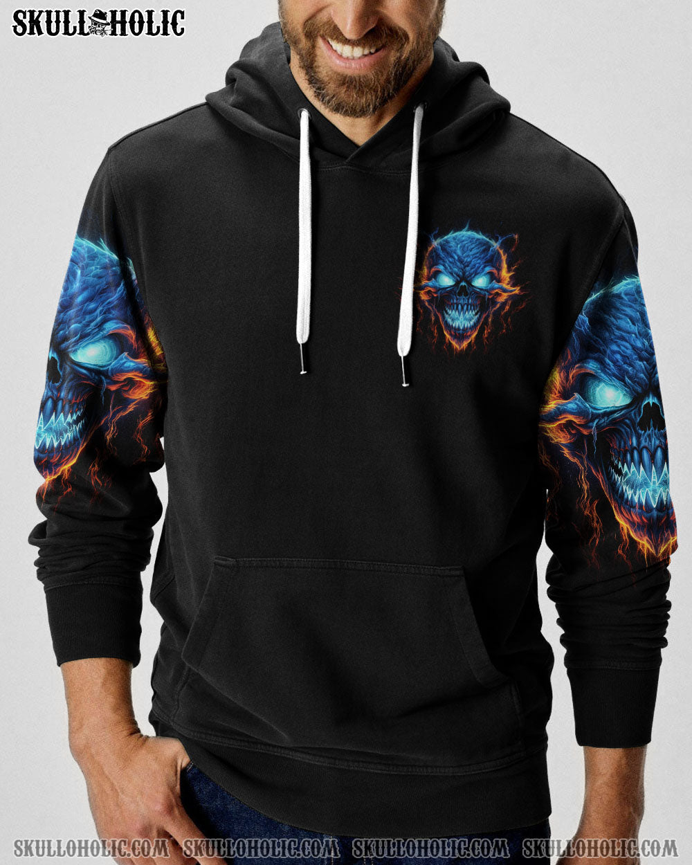 I'M NOT ANTI-SOCIAL MAD SKULL ALL OVER PRINT - TLNT2306231