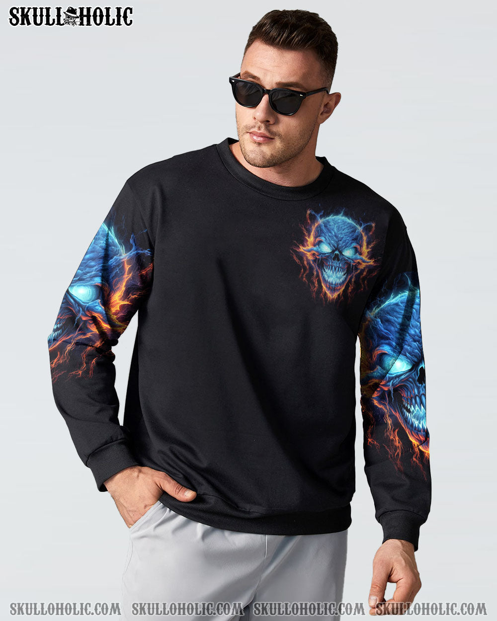 I'M NOT ANTI-SOCIAL MAD SKULL ALL OVER PRINT - TLNT2306231