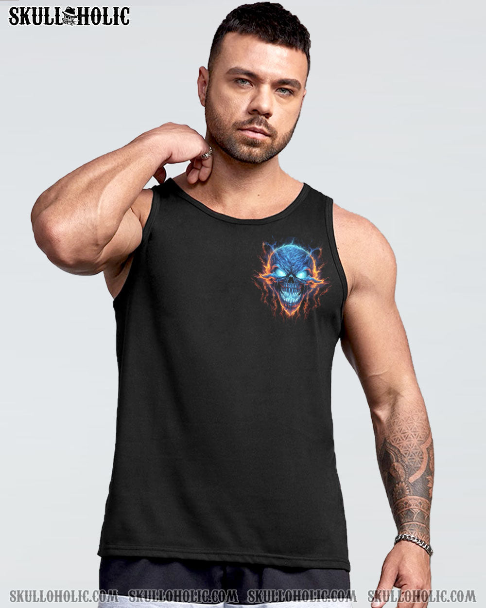 I'M NOT ANTI-SOCIAL MAD SKULL ALL OVER PRINT - TLNT2306231