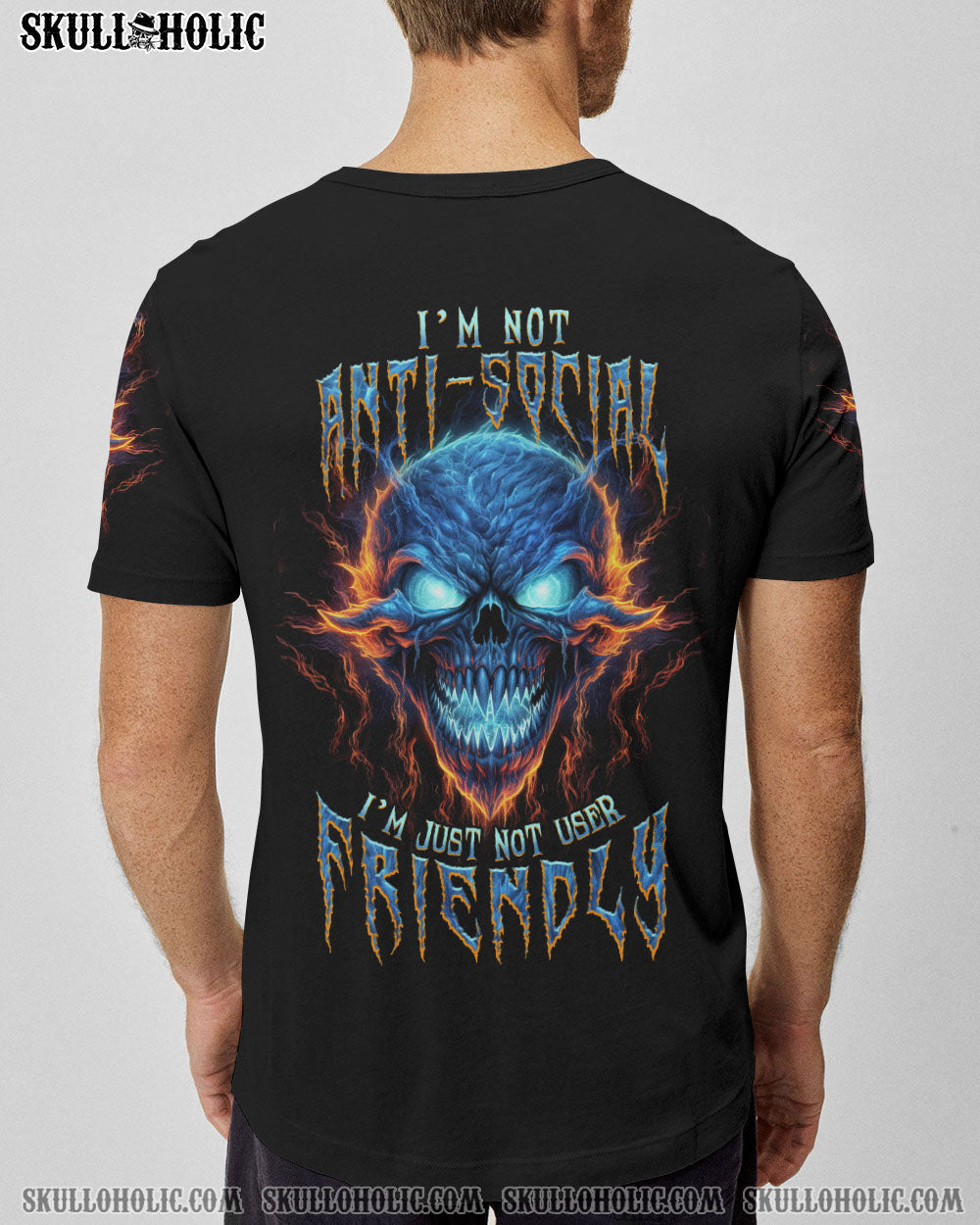 I'M NOT ANTI-SOCIAL MAD SKULL ALL OVER PRINT - TLNT2306231