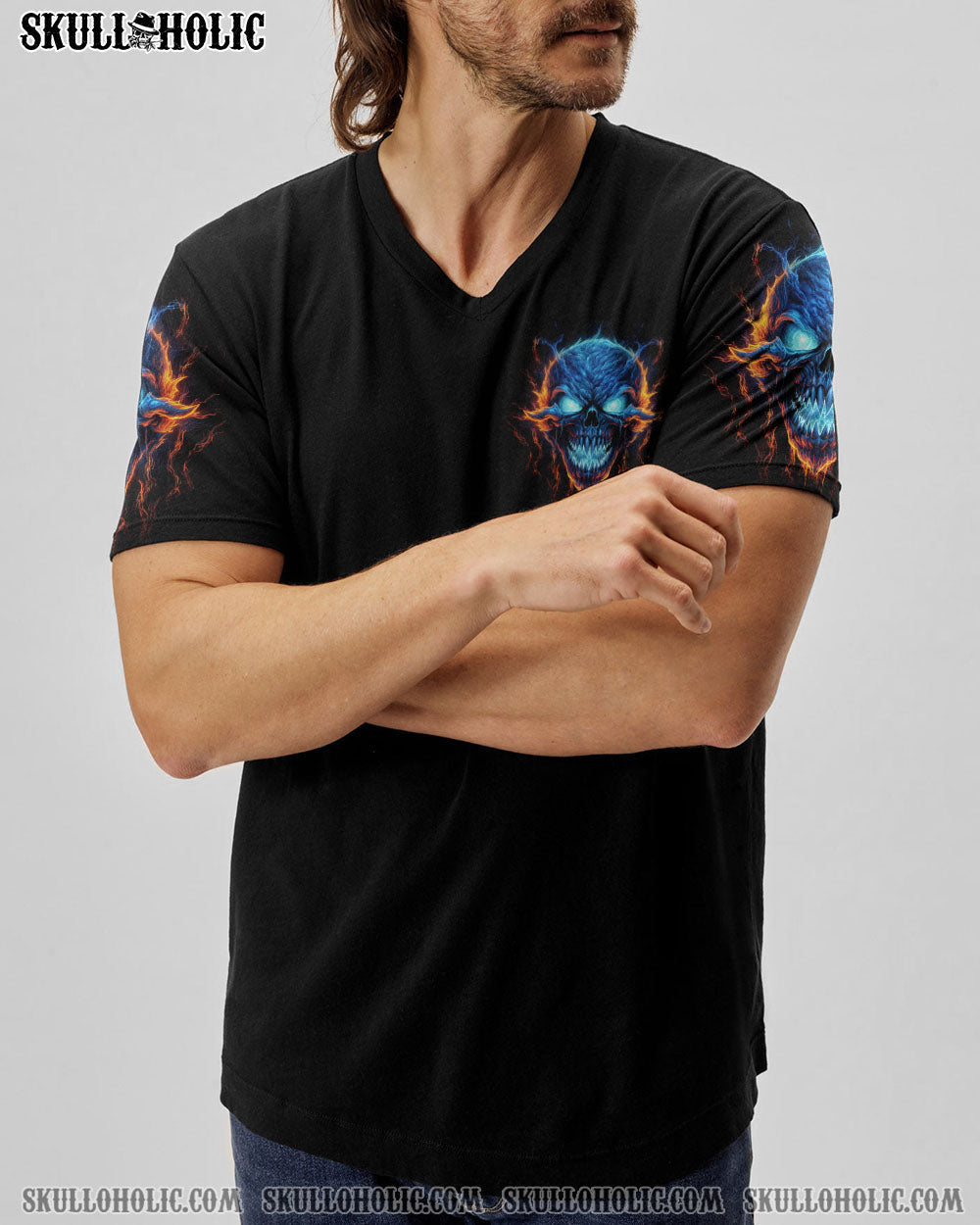 I'M NOT ANTI-SOCIAL MAD SKULL ALL OVER PRINT - TLNT2306231