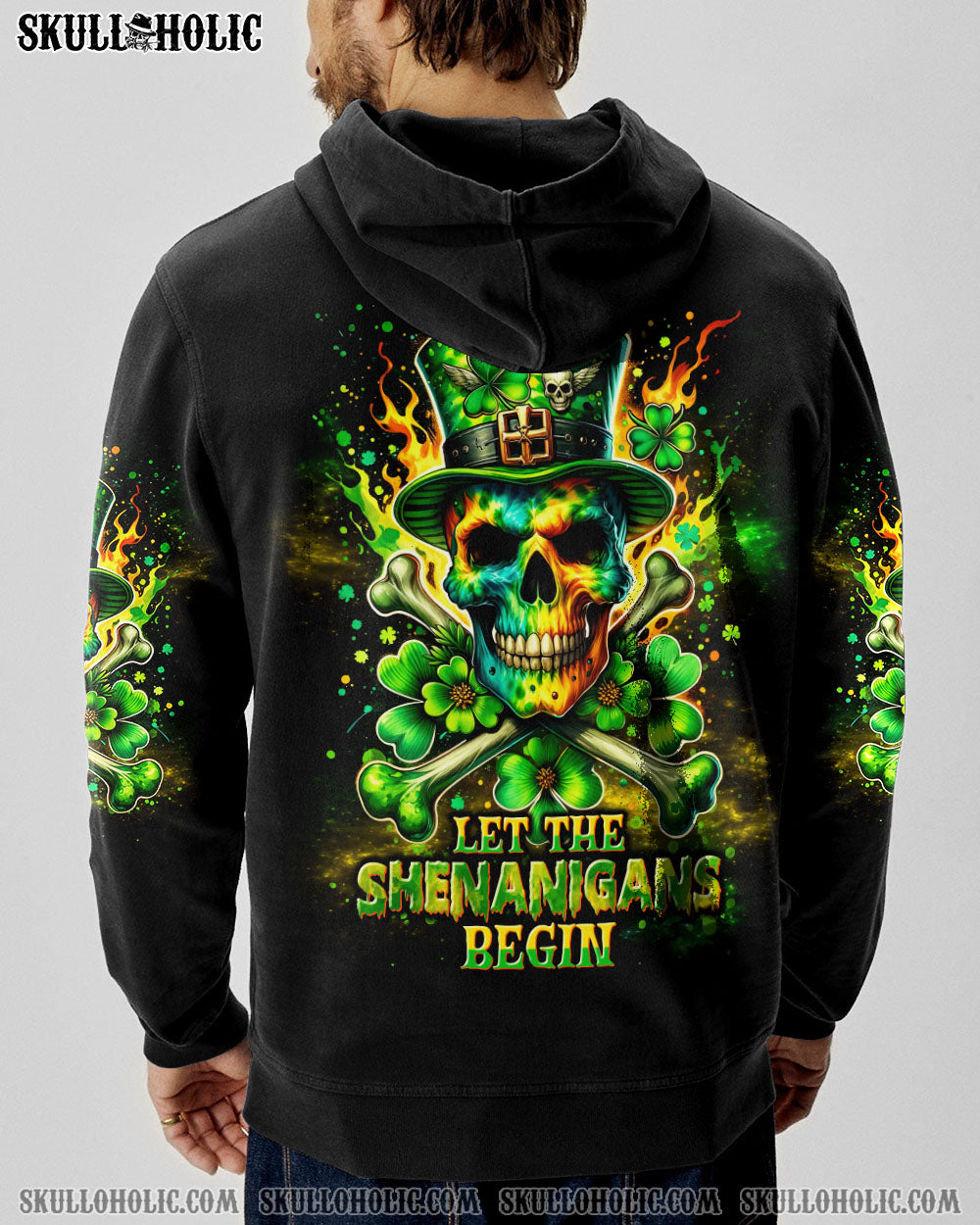 LET THE SHENANIGANS BEGIN SKULL BONES PATRICK'S DAY ALL OVER PRINT - TLNT2501243