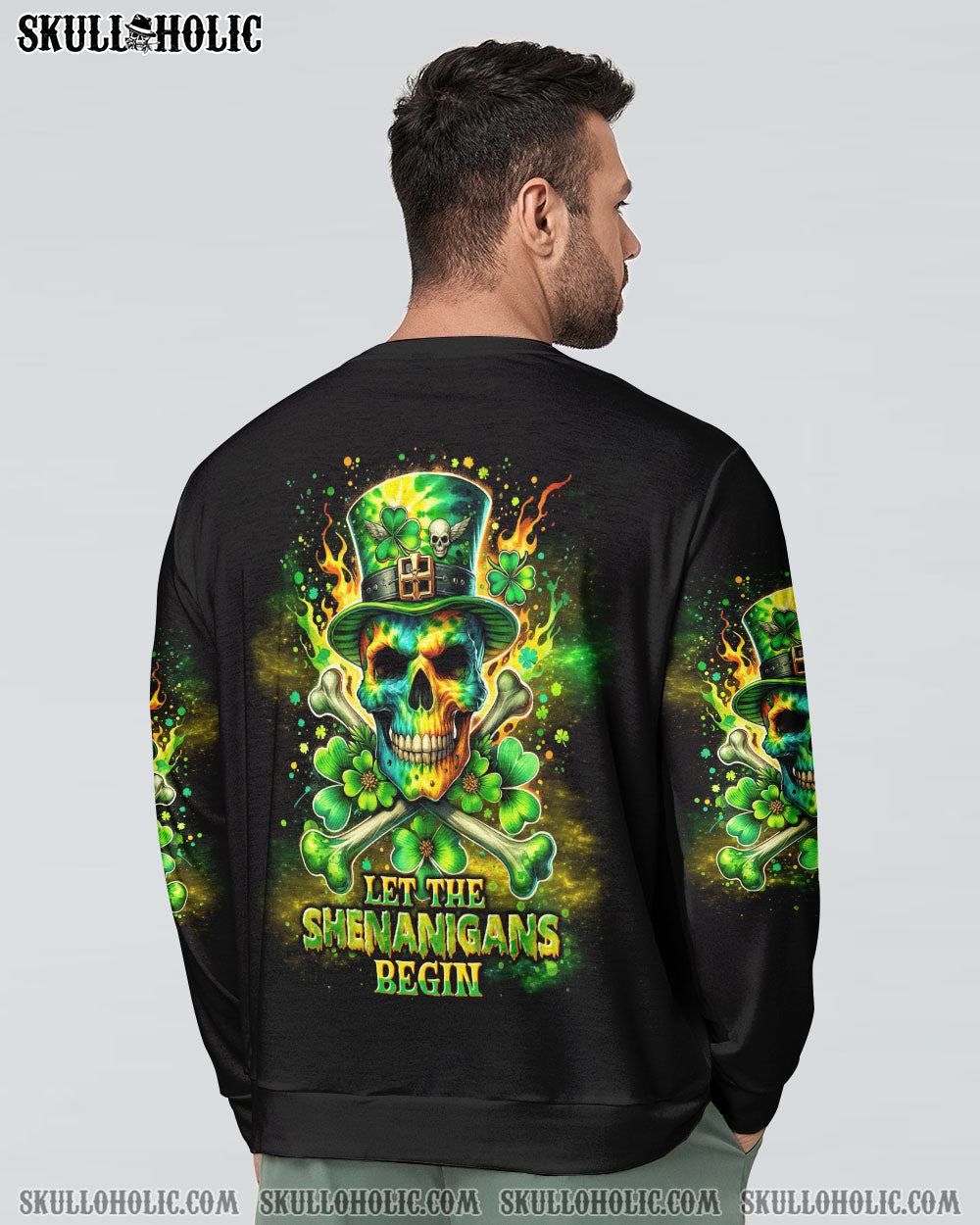 LET THE SHENANIGANS BEGIN SKULL BONES PATRICK'S DAY ALL OVER PRINT - TLNT2501243