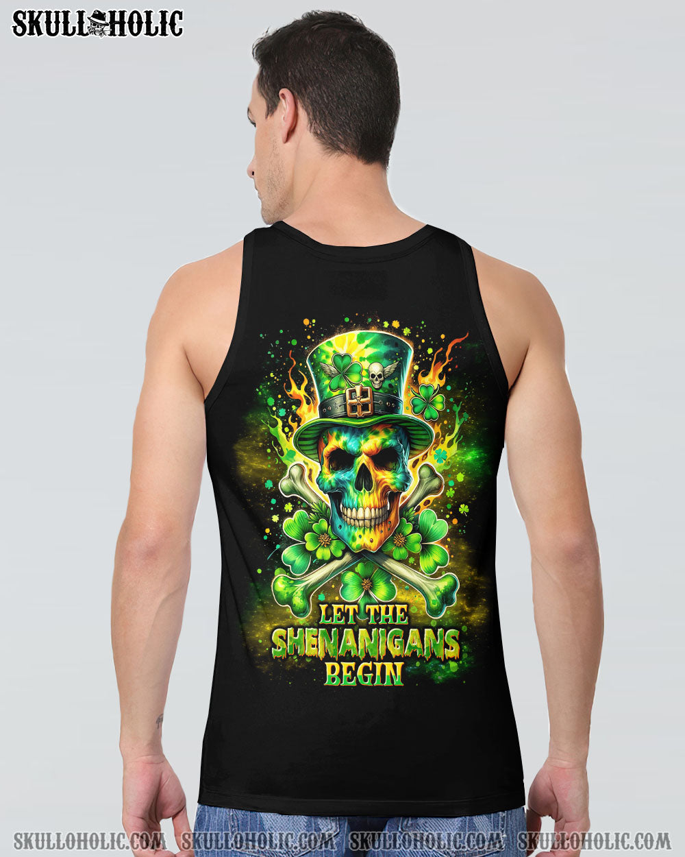 LET THE SHENANIGANS BEGIN SKULL BONES PATRICK'S DAY ALL OVER PRINT - TLNT2501243