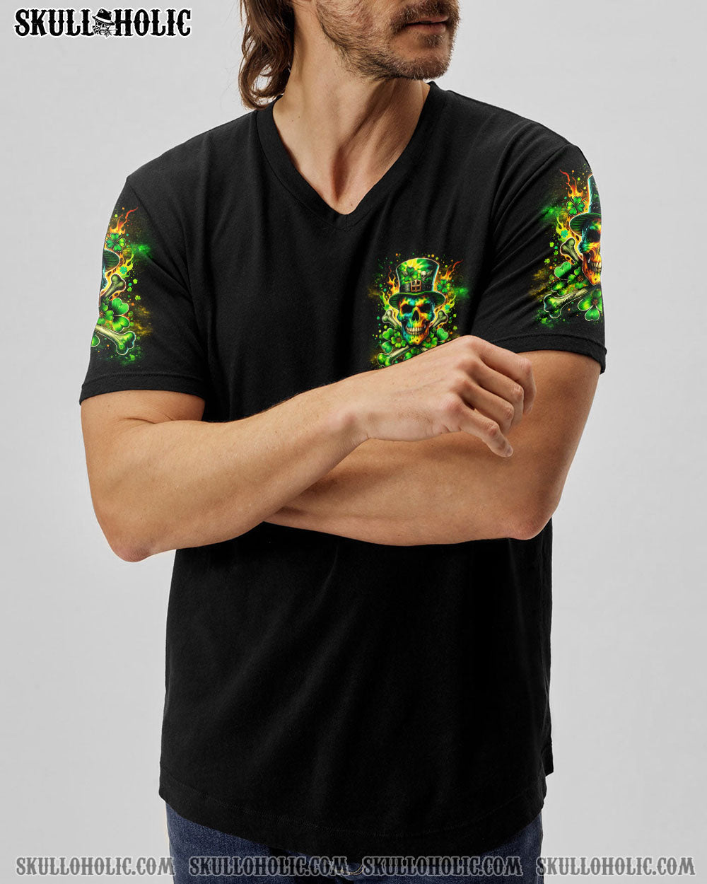 LET THE SHENANIGANS BEGIN SKULL BONES PATRICK'S DAY ALL OVER PRINT - TLNT2501243