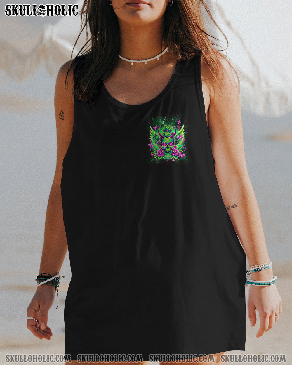 IT'S GOING TO BE ONE OF THOSE DAYS MESSY BUN SKULL ALL OVER PRINT   - TLNT2603255