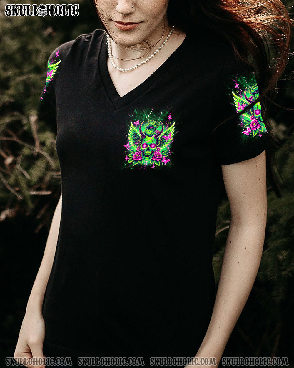 IT'S GOING TO BE ONE OF THOSE DAYS MESSY BUN SKULL ALL OVER PRINT   - TLNT2603255