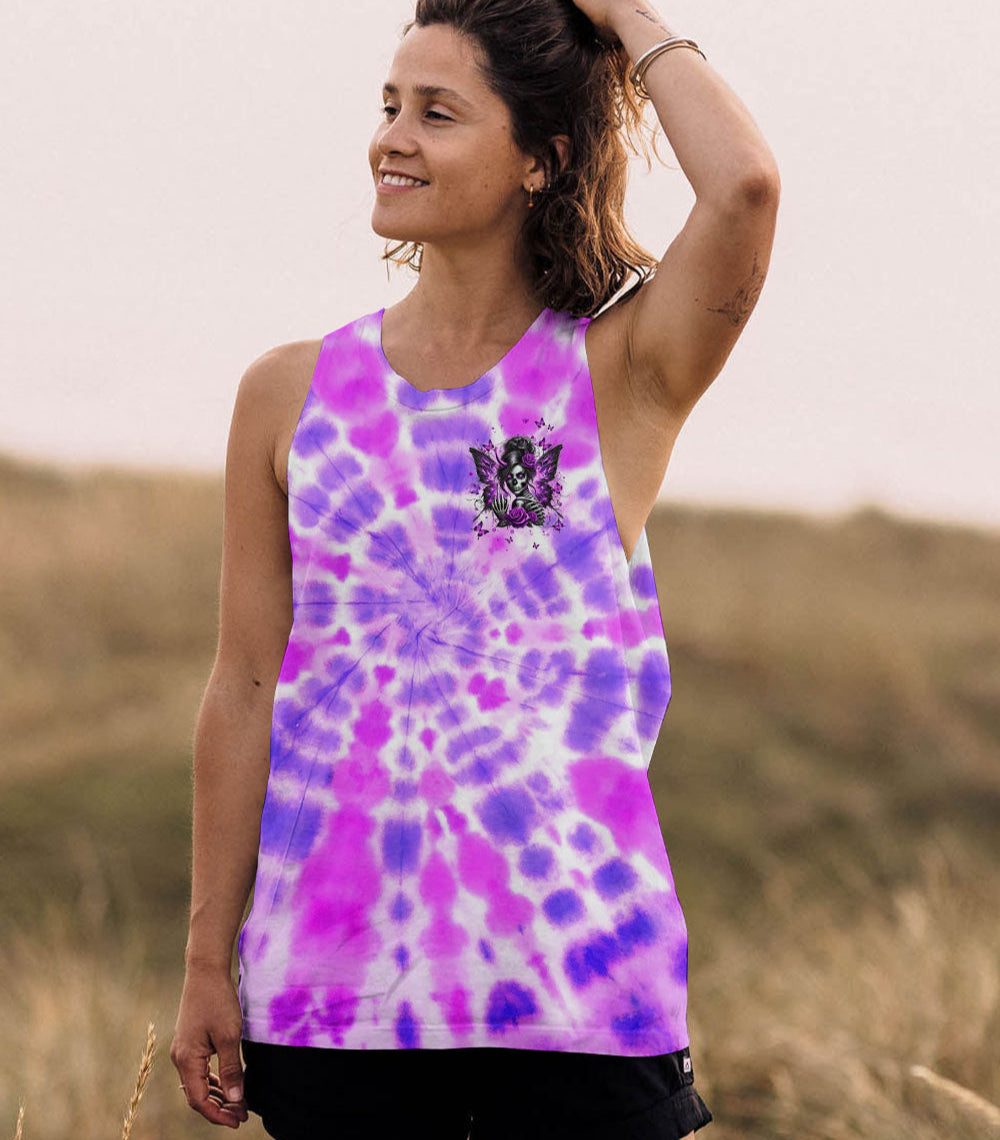 I'M A GOOD PERSON SKULL MESSY BUN TIE DYE  ALL OVER PRINT - TLNT2702255