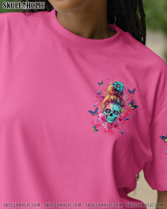 BUT DID YOU DIE MOM LIFE SKULL MESSY BUN ALL OVER PRINT - TLNT2703255