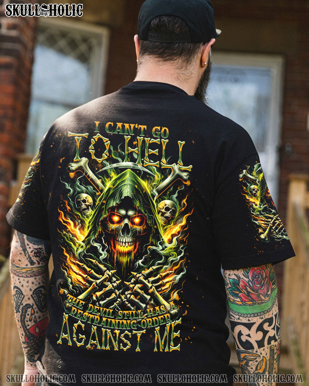 I CAN'T GO TO HELL REAPER FIRE ALL OVER PRINT - TLNT2711231